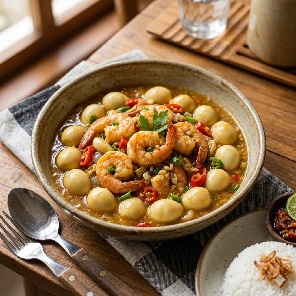 Udang Cah Telur Puyuh